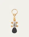 Loewe Leather-brass Platypus Keyring In Multi