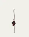 Loewe Platypus Wool Felt Bag Charm In Brown