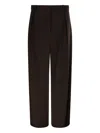 Loewe Pleat-detail Trousers In Brown