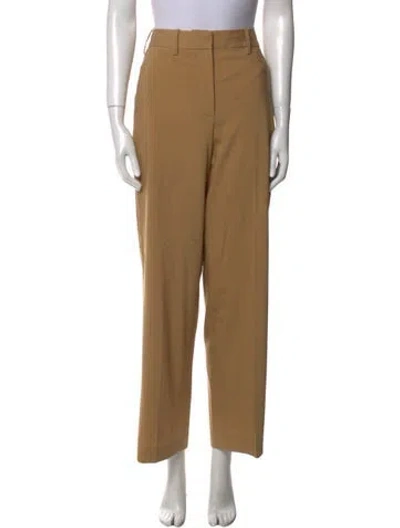 Pre-owned Loewe Pleat Front Trousers Wide Leg Pants In Brown