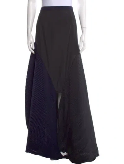Pre-owned Loewe Pleated Accents Long Skirt In Blue