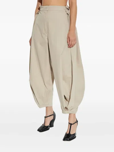 Loewe Pleated Balloon Trousers In Neutral