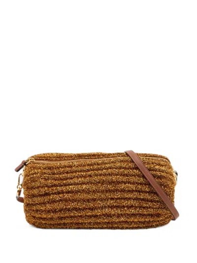 Pre-owned Loewe Pleated Bracelet Shoulder Bag In Gold