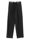 Loewe Pleated Buckled Trousers In Black