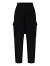 Loewe Pleated Cargo Trousers In Black