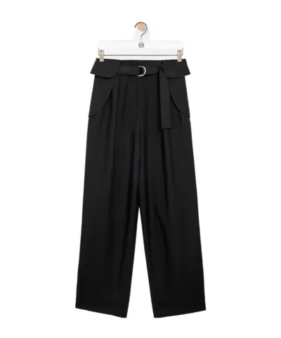 Loewe Pleated Casual Pants In Black