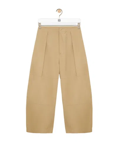 Loewe Pleated Casual Pants In Brown