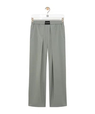 Loewe Pleated Casual Pants In Green