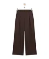 Loewe Pleated Elastic-waist Trousers In Brown