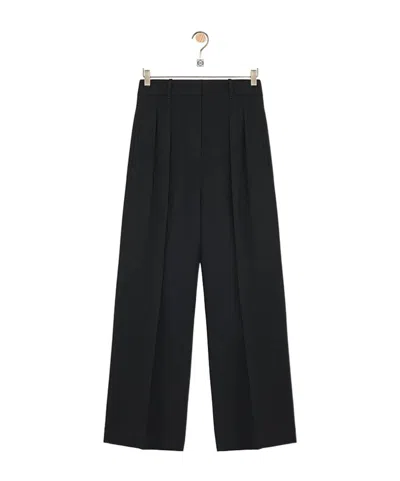 Loewe Pleated-front Trousers In Black