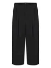 Loewe Pleated-panel Trousers In Black