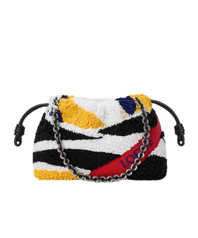 Loewe Pleated Shoulder Bag In Multi