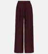 Loewe Pleated Silk Straight Pants