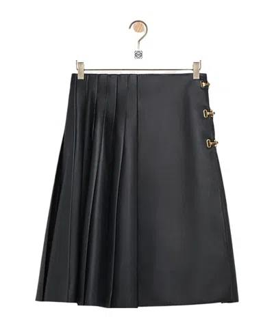 Loewe Pleated Skirt In Black