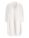 Loewe Women Cotton Draped Dress In White