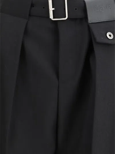 Loewe Pleated Trousers In Black