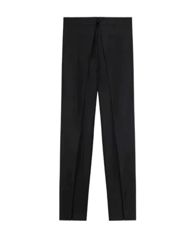 Loewe Pleated Trousers In Wool Twill In Black