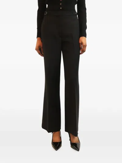 Pre-owned Loewe Pleated Wool Trousers In Black