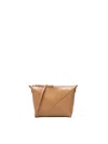 Loewe Puzzle Fold Leather Clutch In Warm Desert
