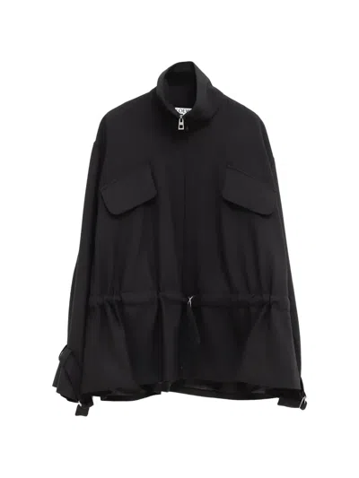 Loewe Pocket Drawstring Jacket In Black