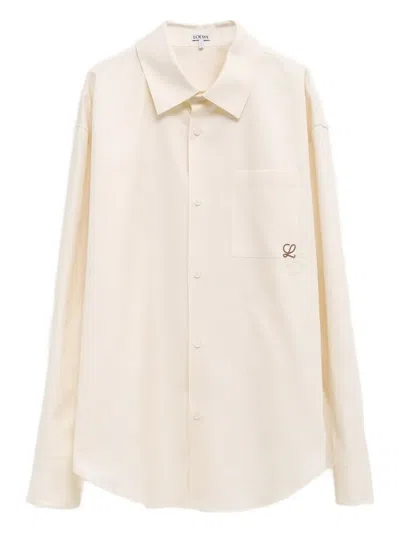 Loewe Pocket Embroidered Shirt In Neutral
