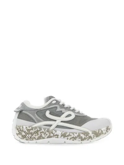 Loewe Grey Tech Fabric Pogo Sneakers In Multi