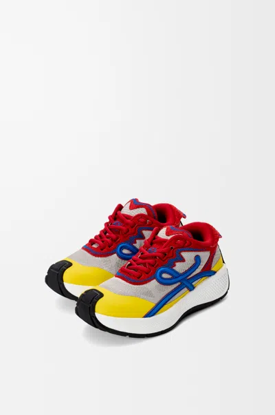 Loewe Pogo Sneaker In Technical Knit And Suede Size: 40 For Man In Multi