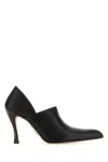 Loewe Pointed-toe Leather Heel In Black