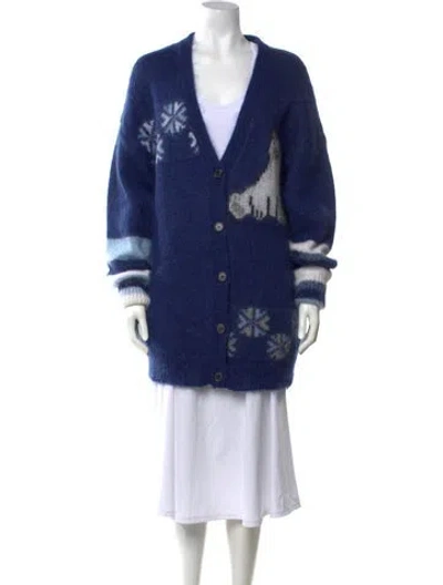 Pre-owned Loewe 'polar Bear' Mohair Sweater In Blue