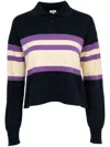 Loewe Cotton Polo Sweater In Blue