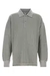 Loewe Grey Cotton Blend Oversize Polo Shirt In Grey