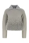 Loewe Polo In Misto Mohair Grigio  Donna