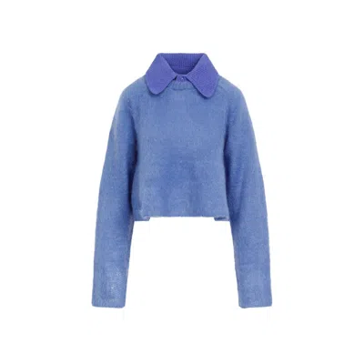 Loewe Mohair-blend Sweater In Blue