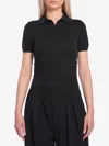 Loewe Cashmere And Silk Polo Shirt In Black