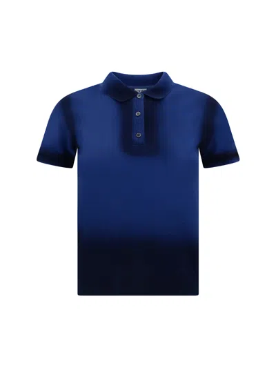 Loewe Polo Shirt In Greek Blue