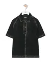 Loewe Polo Shirt In Denim In Black