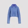 Loewe Mohair And Wool Polo Sweater In Blue