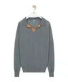Loewe Polo Sweater In Wool In Gray