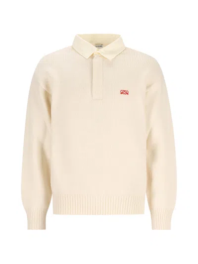 Loewe Polo Sweatshirt For Men In Neutral