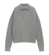Loewe Grey Cotton Blend Oversize Polo Shirt In Grey