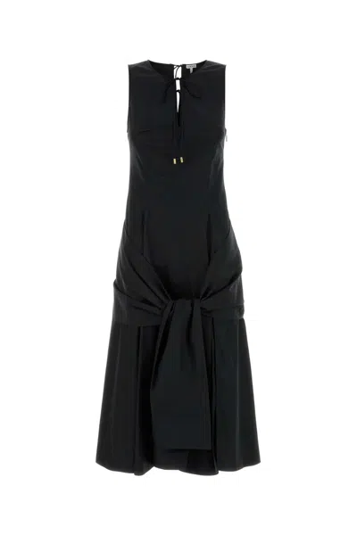 Loewe Poplin Dress In Black