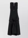 Loewe Poplin Dress With Bow Detail And Midi Length