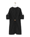 Loewe Women Back Crepe Pebble Dress In Black