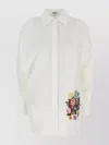 Loewe Poplin Shirt Embroidered Long Sleeves