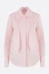 Loewe Poplin Shirt With Pleated Neck Tie In Pink