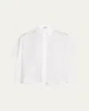Loewe Poplin Short-sleeve Trapeze Blouse