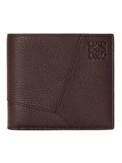 Loewe Portafoglio Bifold Con Logo In Brown