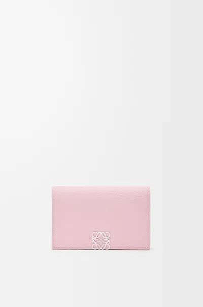 Loewe Porte-cartes De Visite Anagram En Cuir Grainé Pour Femme In Pink
