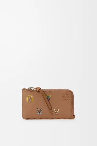 Loewe Porte-cartes Et Monnaie Cats En Cuir Classique Pour Femme In Brown