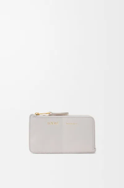 Loewe Porte-cartes Et Monnaie Duet En Cuir Lisse Et Grainé Pour Femme In Gray